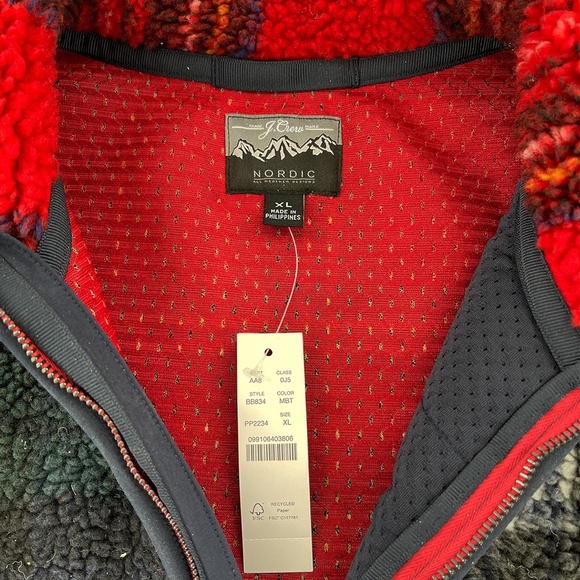 J.Crew Nordic Sherpa-Fleece Full-Zip Jacket - Picture 7 of 9
